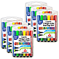 The Pencil Grip Magic Stix Triangular Markers, Bullet Point, Assorted Colors, 12 Markers Per Pack, Set Of 6 Packs 1 thumbnail image