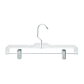 Honey Can Do Crystal-Patterned Bottom Hangers, 14" x 7-1/8", Clear, Pack Of 12 Hangers