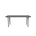 Safco® Jurni Multi-Purpose T-Leg Table With Glides, 29”H x 24”W x 60”D, Asian Night/Silver