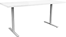 Safco® Jurni Multi-Purpose T-Leg Table With Glides, 29”H x 24”W x 60”D, Designer White/Silver