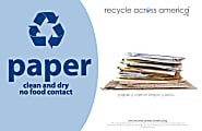 Recycle Across America Paper Standardized Recycling Labels, P-5585, 5 1/2" x 8 1/2", Light Blue 1 thumbnail image