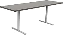 Safco® Jurni Multi-Purpose T-Leg Table With Glides, 29”H x 24”W x 72”D, Asian Night/Silver 1 thumbnail image