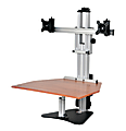 Ergo Desktop Electric Kangaroo Elite Stand, 27 1/2"H x 28"W x 28"D, Cherry, Standard Delivery