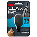 3M CLAW 15 lb. Drywall Hooks, Black, Great for Hanging Backpacks, Jackets, Bath Towels and Home Décor, 1 Hook 1 thumbnail image