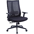 Lorell High-Back Molded Seat Office Chair - Black Seat Color - Fabric Seat Material - Black Back Color - 42174 1 thumbnail image