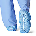 Medline Spunbond Polypropylene Nonskid Shoe Covers, Large, Blue, Pack Of 300