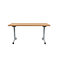 Safco® Jurni Flip Table With Casters, 29”H x 24”W x 60”D, Fusion Maple/Silver 1 thumbnail image