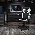 Flash Furniture X10 Ergonomic LeatherSoft™ Faux Leather High-Back Racing Gaming Chair With Flip-Up Arms, White/Black 1 thumbnail image