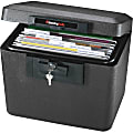Sentry Safe Security Fire File - Key Lock - Fire Resistant - Overall Size 13.6" Height x 15.3" Width x 12.1" Depth - Black - Steel 1 thumbnail image