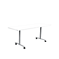 Safco® Jurni Flip Table With Casters, 29”H x 24”W x 72”D, Designer White