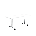 Safco® Jurni Flip Table With Casters, 29”H x 24”W x 72”D, Designer White 1 thumbnail image