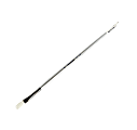 Silver Brush Silverwhite Series Long-Handle Paint Brush, Size 6, Flat Bristle, Synthetic, Silver/White