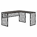 kathy ireland® Home by Bush Business Furniture City Park 60"W Industrial L-Shaped Corner Desk, Dark Gray Hickory, Standard Delivery 1 thumbnail image