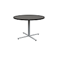 Safco® Jurni Round Café Table, 29”H x 42”W x 42”D, Asian Night/Silver