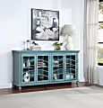 Coast to Coast Tahoe 72"W Traditional Credenza With 4 Doors, Blue 1 thumbnail image