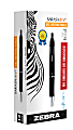 Zebra® Pen SARASA® Dry X1 Retractable Gel Pens, Pack Of 12, Medium Point, 0.7 mm, Black Barrel, Black Ink