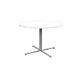 Safco® Jurni Round Café Table, 29”H x 42”W x 42”D, Designer White/Silver
