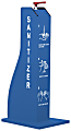 COSCO Hand Sanitizer Stand Dispenser, 38-1/4"H x 15"W x 18"D, Blue/Black 1 thumbnail image