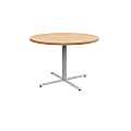 Safco® Jurni Round Café Table, 29”H x 42”W x 42”D, Fusion Maple/Silver