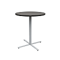 Safco® Jurni Steel And Laminate Round Bistro Table, 42"H x 36"W x 36"D, Asian Night/Silver