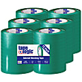 Tape Logic® Color Masking Tape, 3" Core, 0.5" x 180', Dark Green, Case Of 72