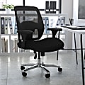 Flash Furniture HERCULES Series 24-7 Intensive Use Big & Tall Ergonomic Mesh Office Chair With Ratchet Back, Black/Gray