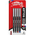 Sharpie Rollerball Pen, Needle Point, 0.5mm, Assorted Colors, Pack Of 4