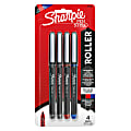 Sharpie Rollerball Pen, Needle Point, 0.5mm, Assorted Colors, Pack Of 4