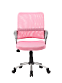 Boss Office Products Mesh Mid-Back Multipurpose Task Chair, Pink/Black/Pewter