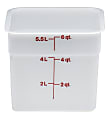 Cambro Poly CamSquare Food Storage Containers, 6 Qt, White, Pack Of 6 Containers 1 thumbnail image