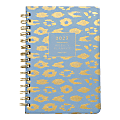 Russell & Hazel Spiral Vegan Weekly/Monthly Planner, 5-5/8" x 8-1/4", Blue, January To December 2023, 94033