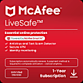 McAfee® LiveSafe Antivirus & Internet Security Software, For Unlimited Devices, 1-Year Subscription, Download, MLS41EODURAAD 1 thumbnail image