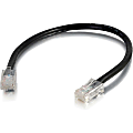 C2G 6in Cat6 Non-Booted Unshielded (UTP) Network Patch Cable - Black