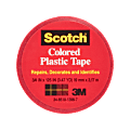 Scotch® Vinyl Plastic Tape, 3/4" x 125", Red 1 thumbnail image