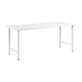 Bush Business Furniture Hustle 72"W Computer Desk With Metal Legs, White, Standard Delivery