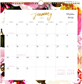 Blue Sky™ Monthly Wall Calendar, 12" x 12", Paper Floral Pink, January To December 2023, 138962
