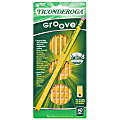 Ticonderoga® Groove #2 Yellow Triangular Pencils, Soft Lead, Pack Of 10