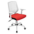 Lumisource Network Mid-Back Chair, Red/White