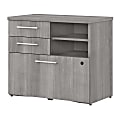 Bush Business Furniture 400 Series 30"W Lateral 3-Drawer File Cabinet, Platinum Gray, Standard Delivery