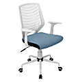 Lumisource Network Mid-Back Chair, Blue/White
