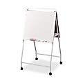 Best-Rite® Eco Wheasel Double-Sided Easel, 29 3/4" x 28 3/4" x 58", White Frame