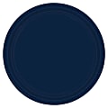 Amscan Round Paper Plates, 7", True Navy, Pack of 120 Plates