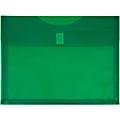 JAM Paper® Plastic Booklet Expansion Envelopes, Letter-Size, 9 3/4" x 13", Hook & Loop Closure, Dark Green, Pack Of 12 1 thumbnail image