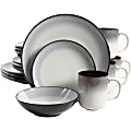 Gibson Elite Rings Of Saturn 16-Piece Reactive Glaze Stoneware Dinnerware Set, Teal 1 thumbnail image