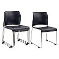 National Public Seating 8800 Cafetorium Chairs, Navy/Chrome, Set Of 4 Chairs 1 thumbnail image
