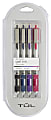 TUL® Retractable Gel Pens, Medium Point, 0.7 mm, Silver Barrel, Black/Navy/Purple/Lavender Inks, Pack Of 4 Pens 1 thumbnail image