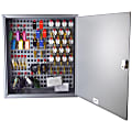 Steelmaster Flex Key Cabinet - 16.5" x 22.6" x 3.8" - Hinged Door(s) - Sturdy, Durable, Scratch Resistant, Chip Resistant, Key Lock, Wall Mountable - Gray - Plastic, Steel - Recycled - Assembly Required