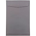 JAM Paper® Open-End 6" x 9" Catalog Envelopes, Gummed Closure Dark Gray, Pack Of 10