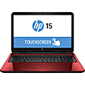 HP TouchSmart 15-g200 15-g228ds 15.6" Touchscreen LCD Notebook - AMD A-Series A8-6410 Quad-core (4 Core) 2 GHz - 8 GB DDR3L SDRAM - 1 TB HDD - Windows 8.1 64-bit - 1366 x 768 - Flyer Red 1 thumbnail image