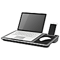 LapGear Lap Desk With Mouse Pad, 12"H x 21.1"W x 2.6"D, Silver Carbon